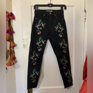 TopShop Embroidered Jeans! Statement Piece